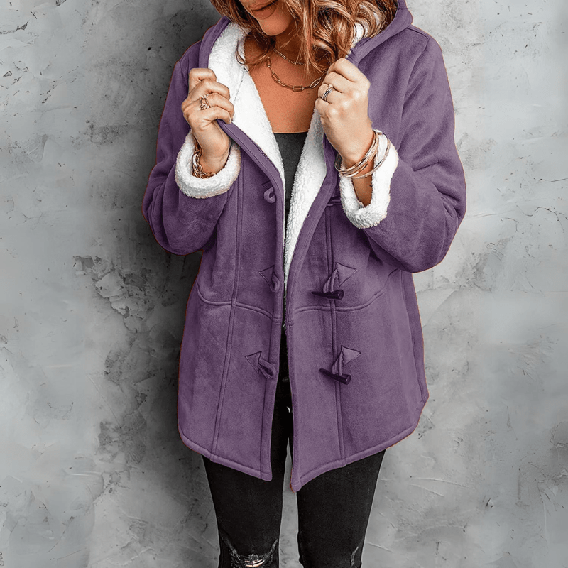 Denise | Manteau Élégant à Col Capuche