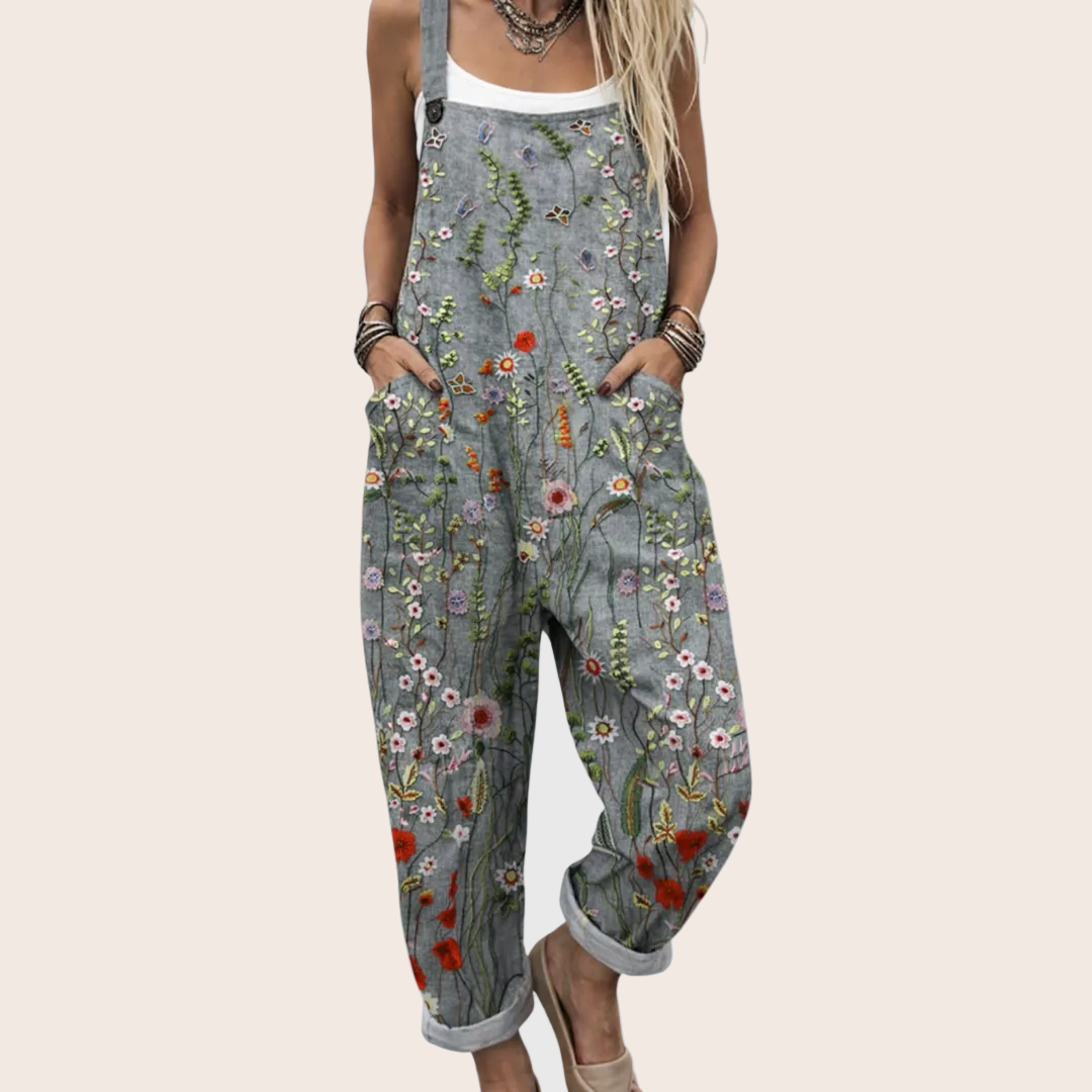 Garance | Salopette ample aux motifs floraux