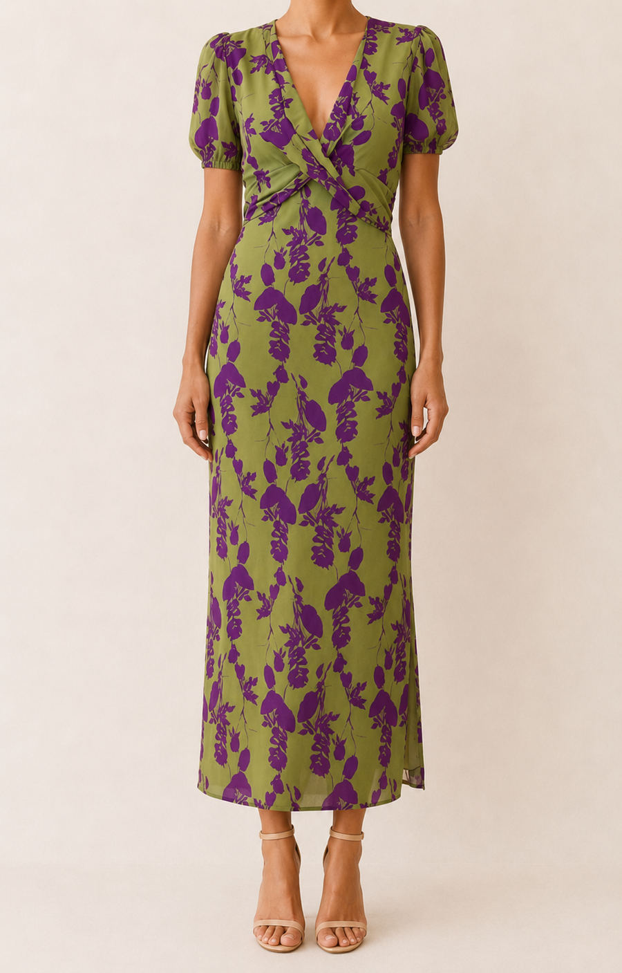 Diane | Robe longue croisée à imprimé floral