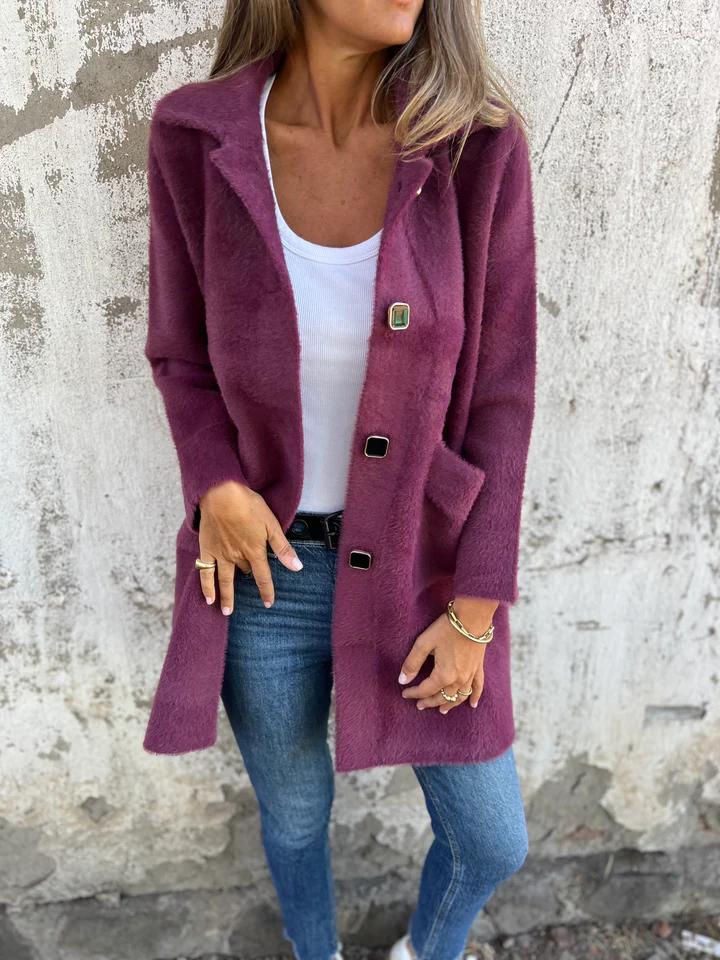 Marcelle | Manteau en Grosse Maille à Revers