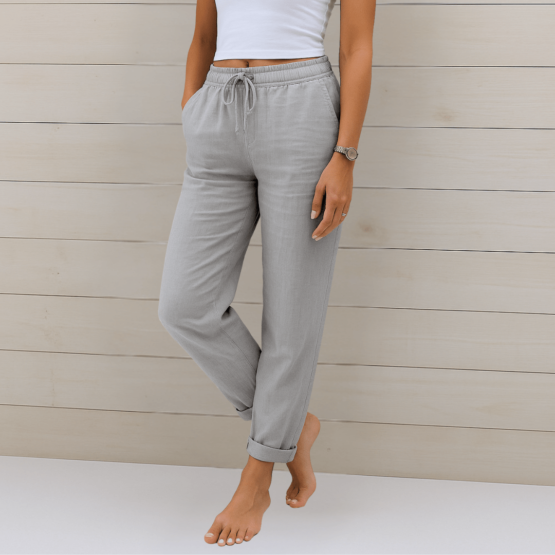 Martine | Pantalon Stretch en Lin Respirant