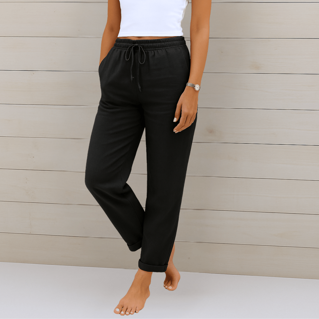 Martine | Pantalon Stretch en Lin Respirant