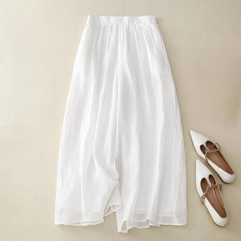 Nicole | Pantalon Élégant en Lin Coupe Droite