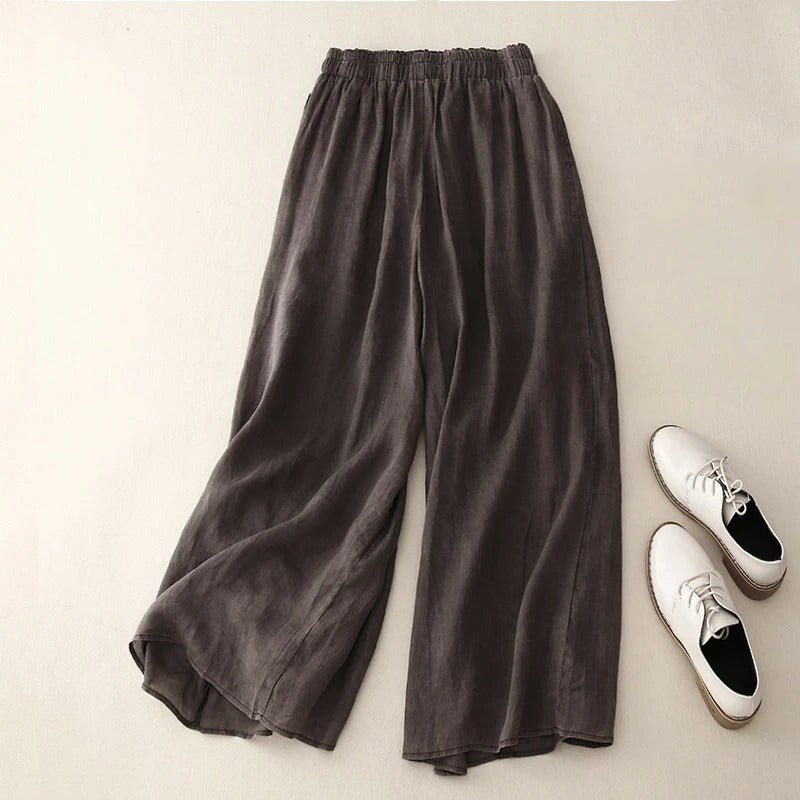 Nicole | Pantalon Élégant en Lin Coupe Droite