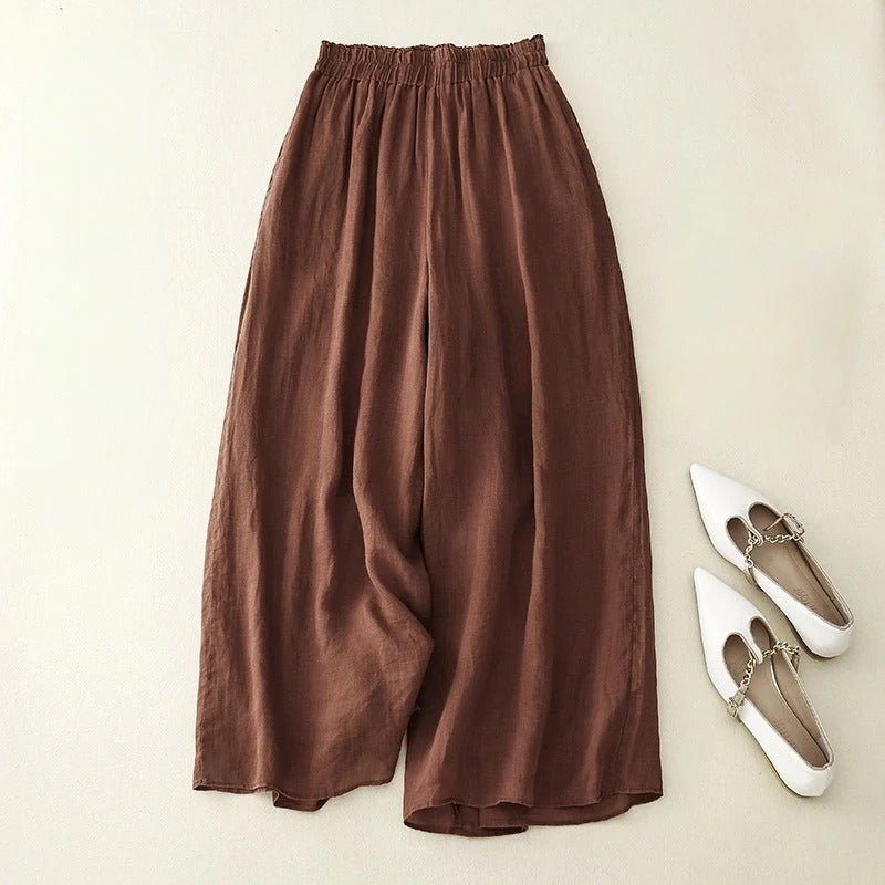 Nicole | Pantalon Élégant en Lin Coupe Droite
