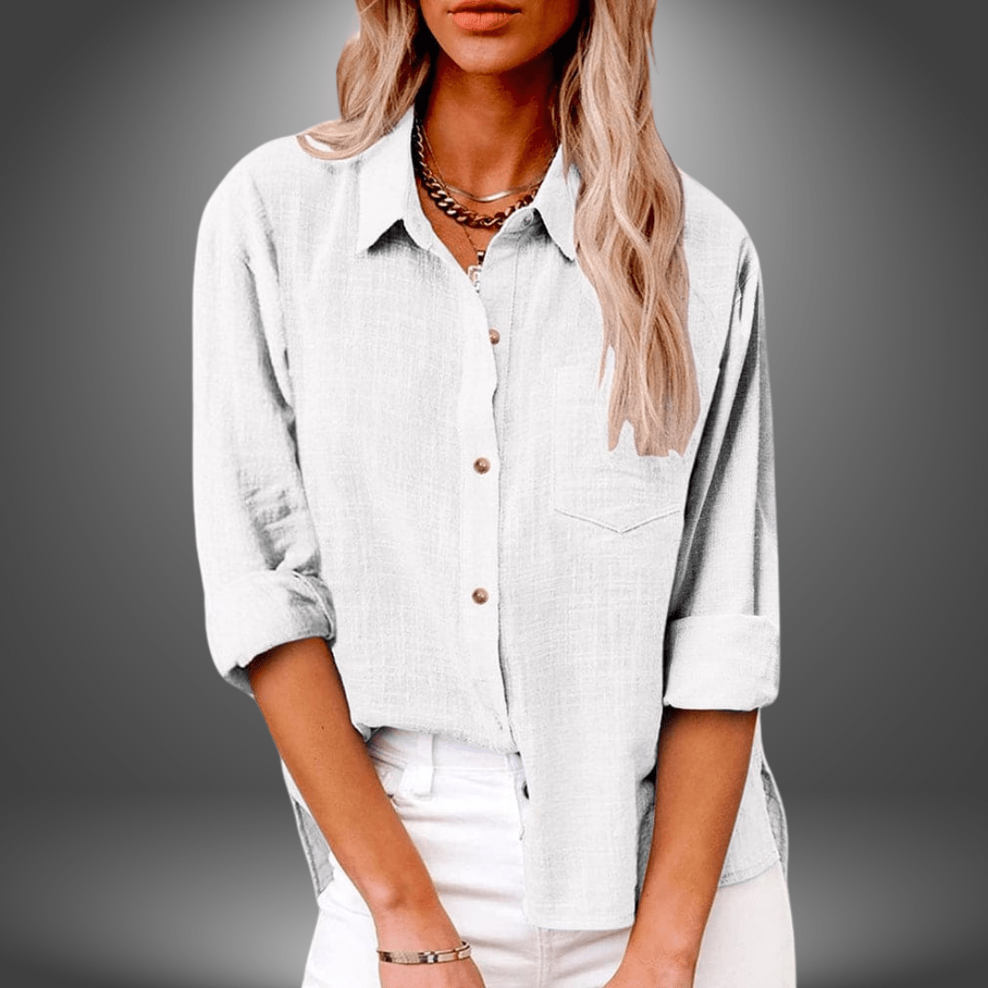 Eve | Chemise en Lin à Poche Poitrine
