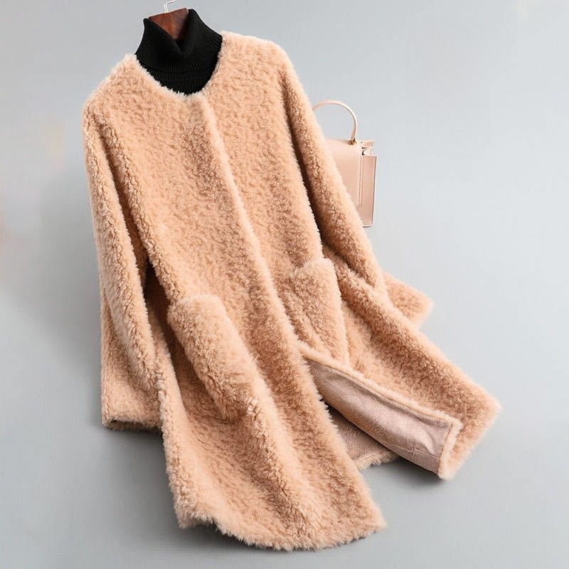 Nathalie | Manteau Teddy Doux avec Poches