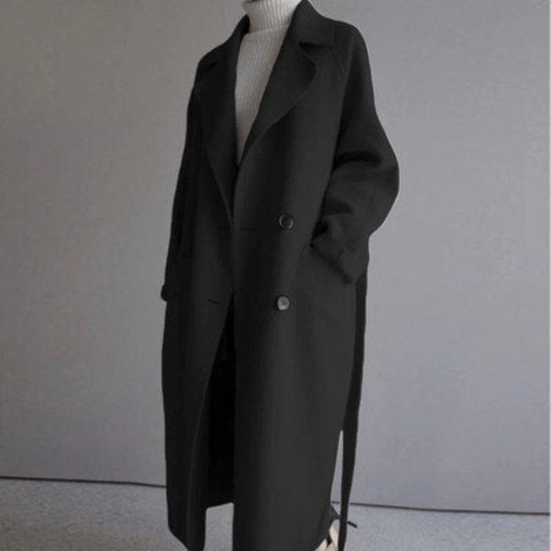 Céleste | Manteau Long en Laine à Coupe Raffinée