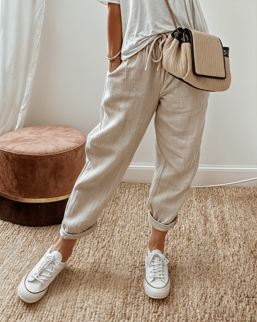 Rosine | Pantalon Ample à Taille Élastiquée