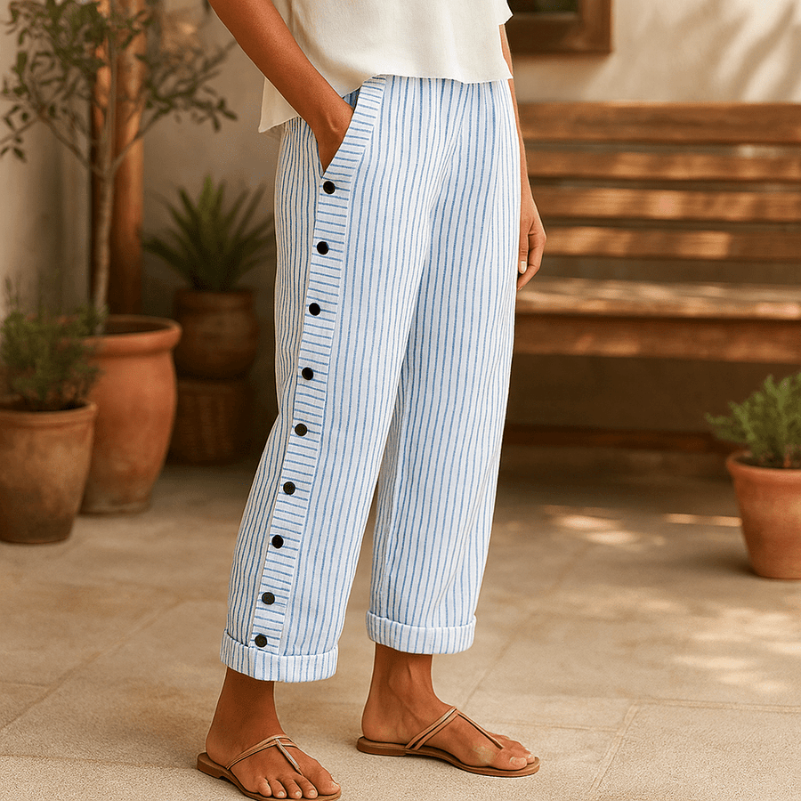 Christiane | Pantalon Léger en Lin Infroissable