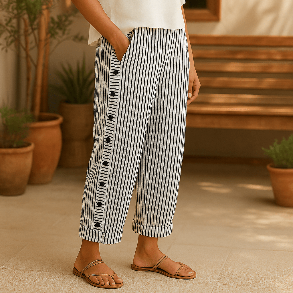 Christiane | Pantalon Léger en Lin Infroissable
