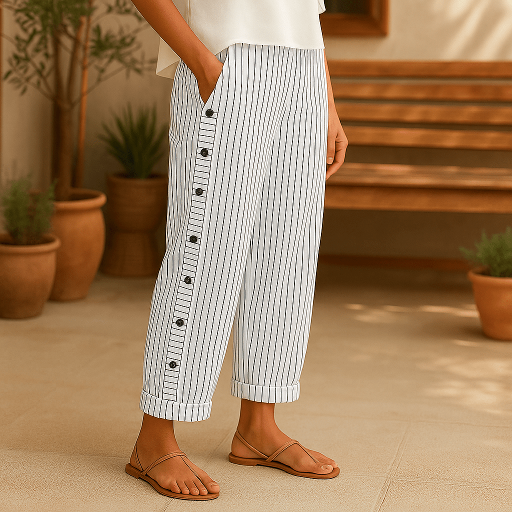 Christiane | Pantalon Léger en Lin Infroissable