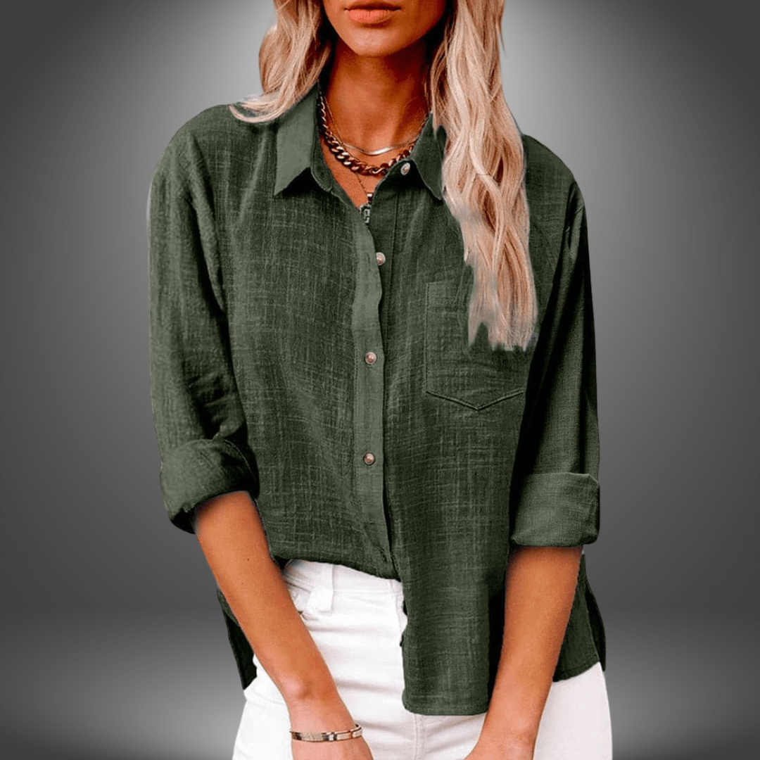 Eve | Chemise en Lin à Poche Poitrine
