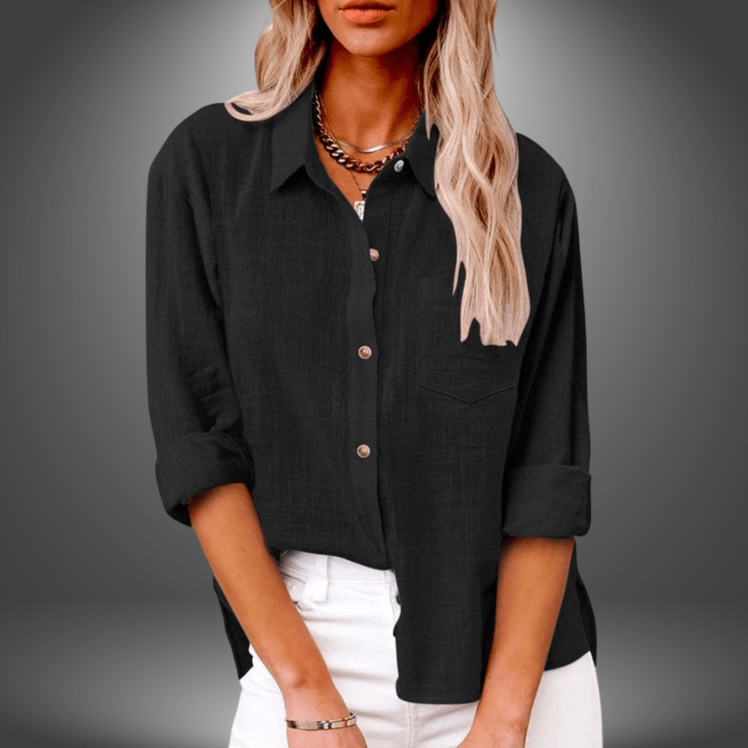 Eve | Chemise en Lin à Poche Poitrine