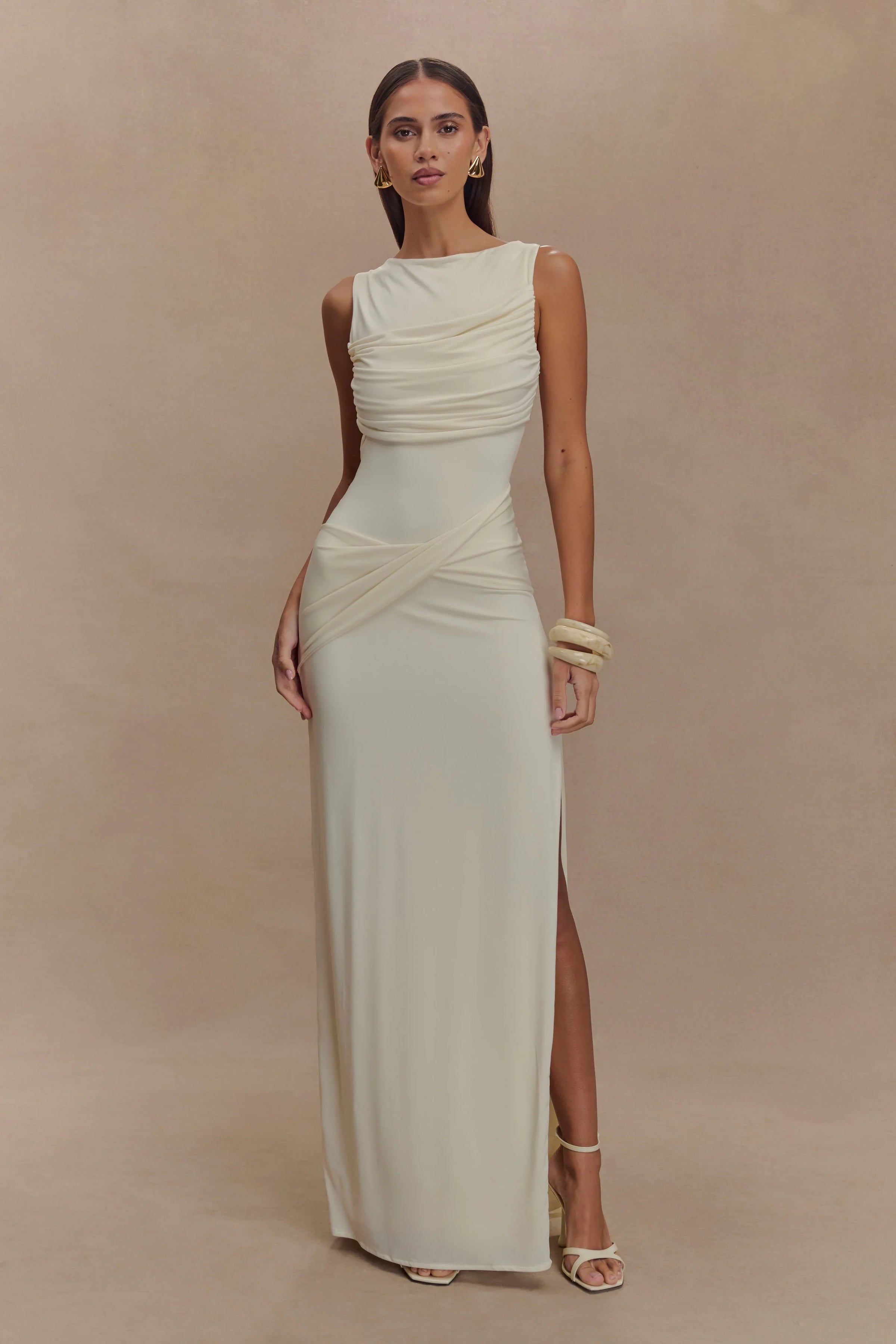 Grace | Robe Longue de Soirée avec Dos Nu et Fente Haute