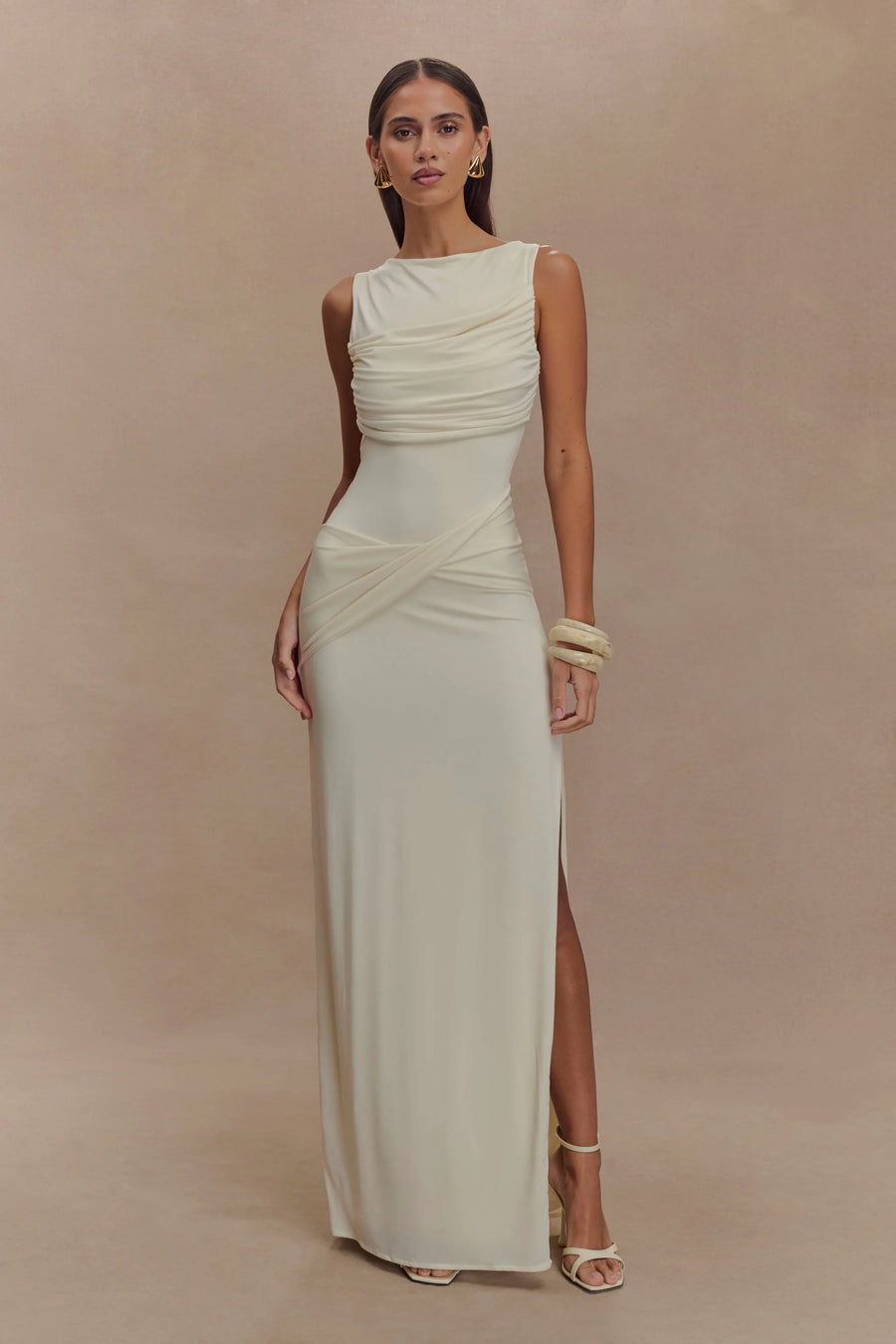 Grace | Robe Longue de Soirée avec Dos Nu et Fente Haute