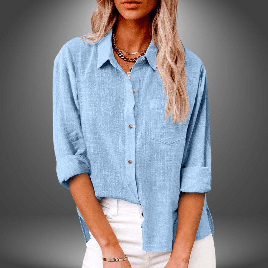 Eve | Chemise en Lin à Poche Poitrine
