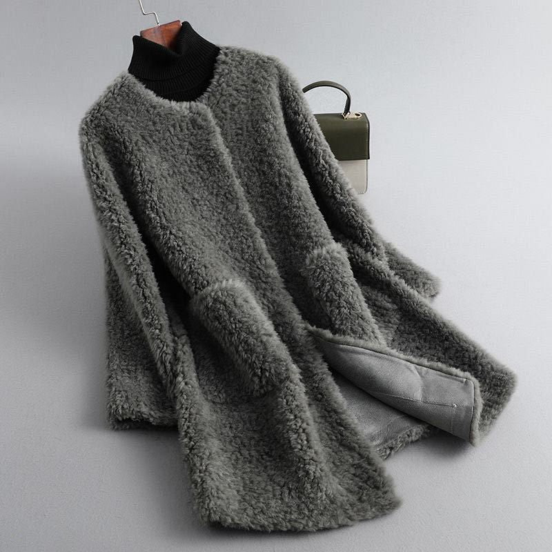 Nathalie | Manteau Teddy Doux avec Poches