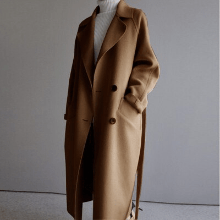 Céleste | Manteau Long en Laine à Coupe Raffinée