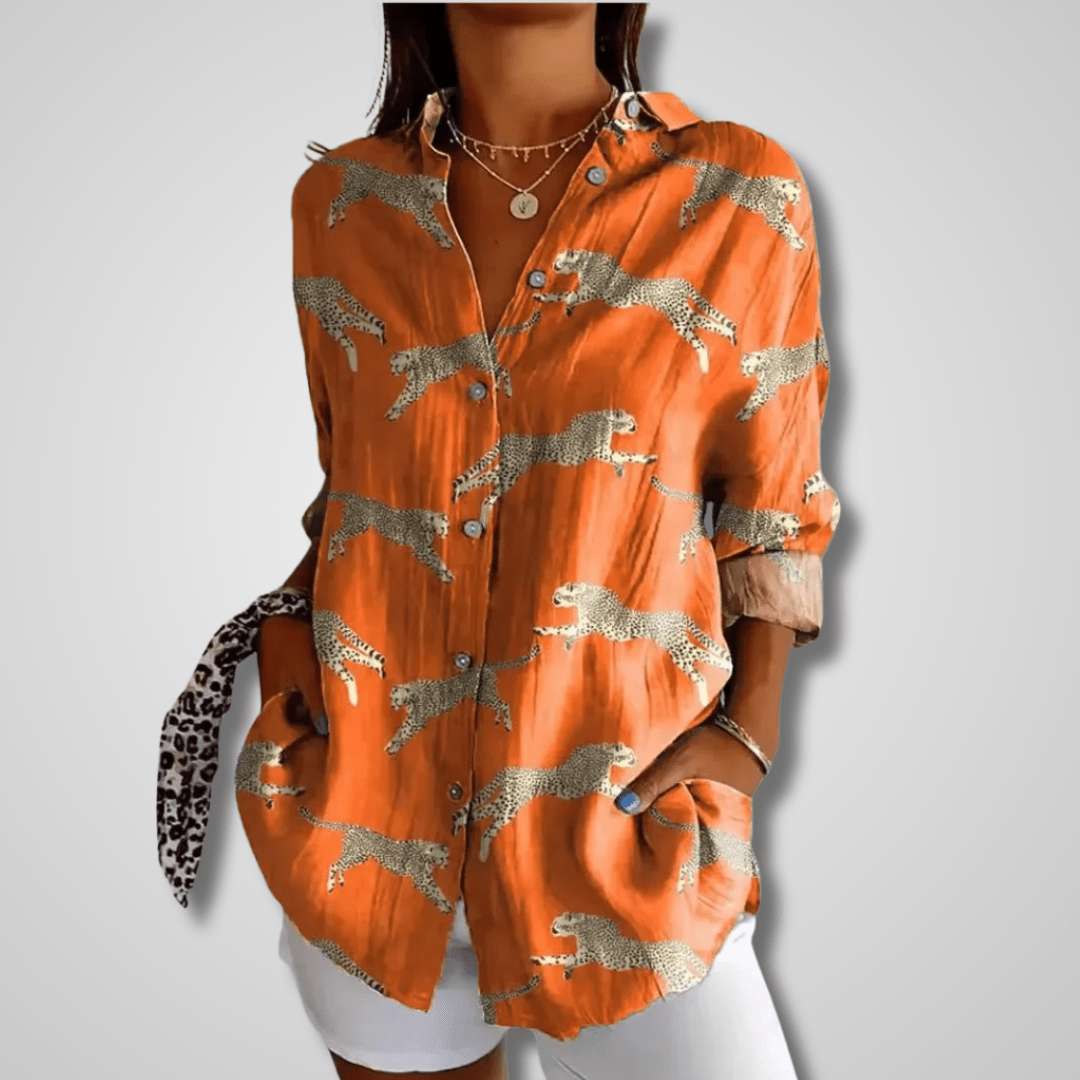 Melle | Chemise à Imprimé Patchwork Fleuri