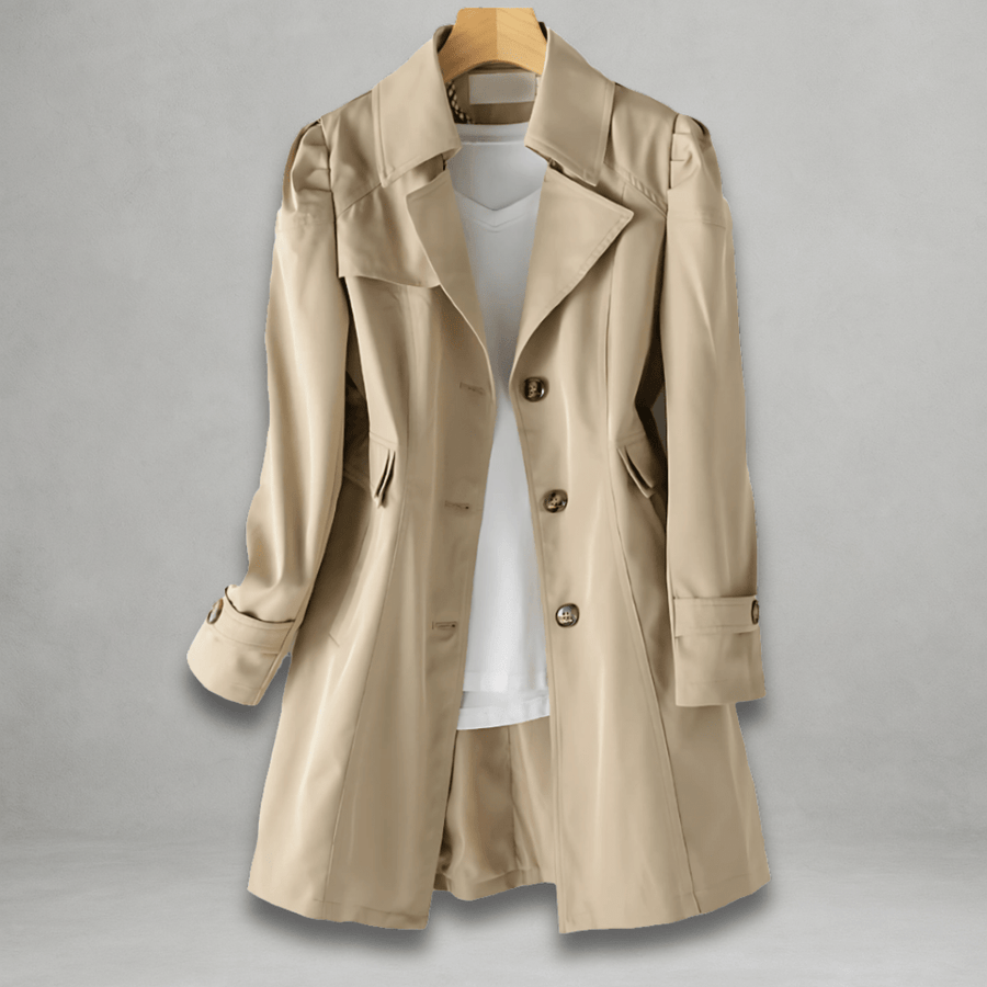 Delphine | Trench-Coat Classique en Coton Mélangé