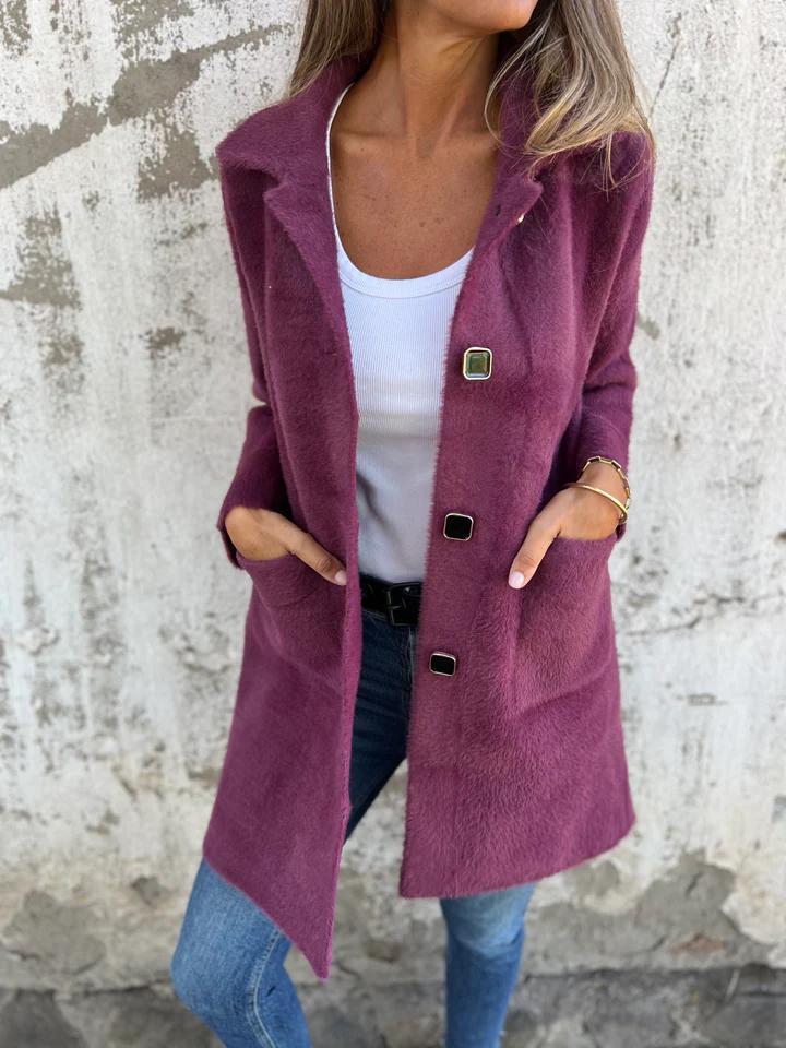 Marcelle | Manteau en Grosse Maille à Revers