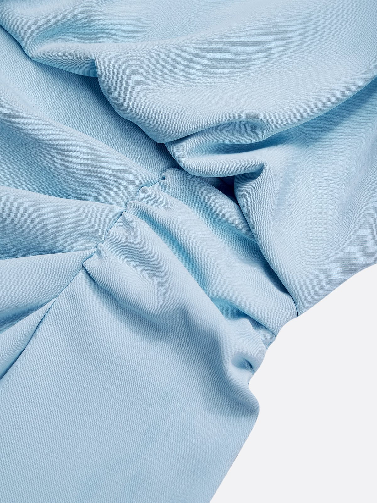 Nicole | Robe Unie au Genou à Drapé sur la Hanche