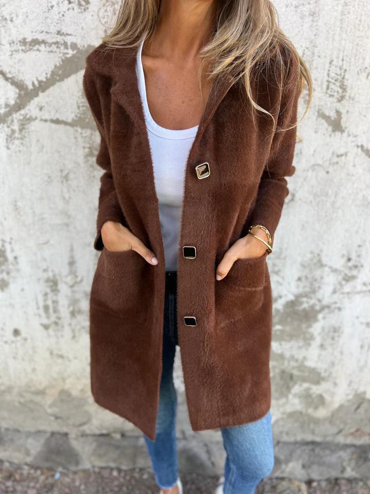 Marcelle | Manteau en Grosse Maille à Revers
