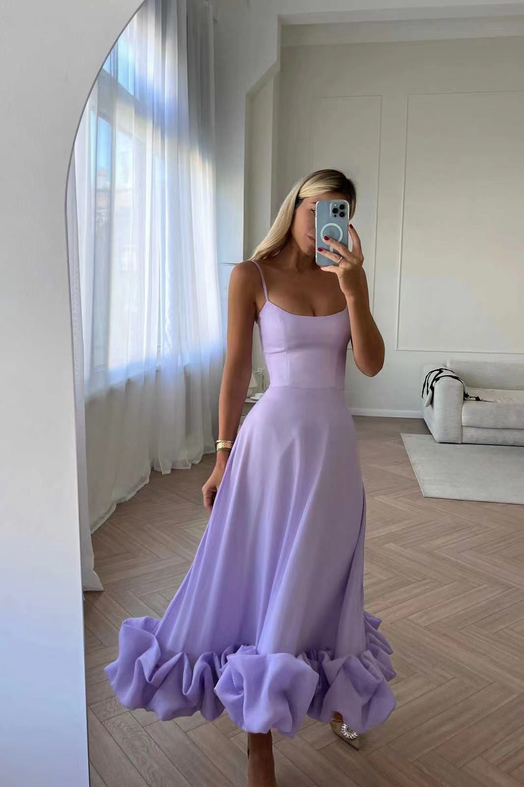 Daphne | Robe Midi à Volants