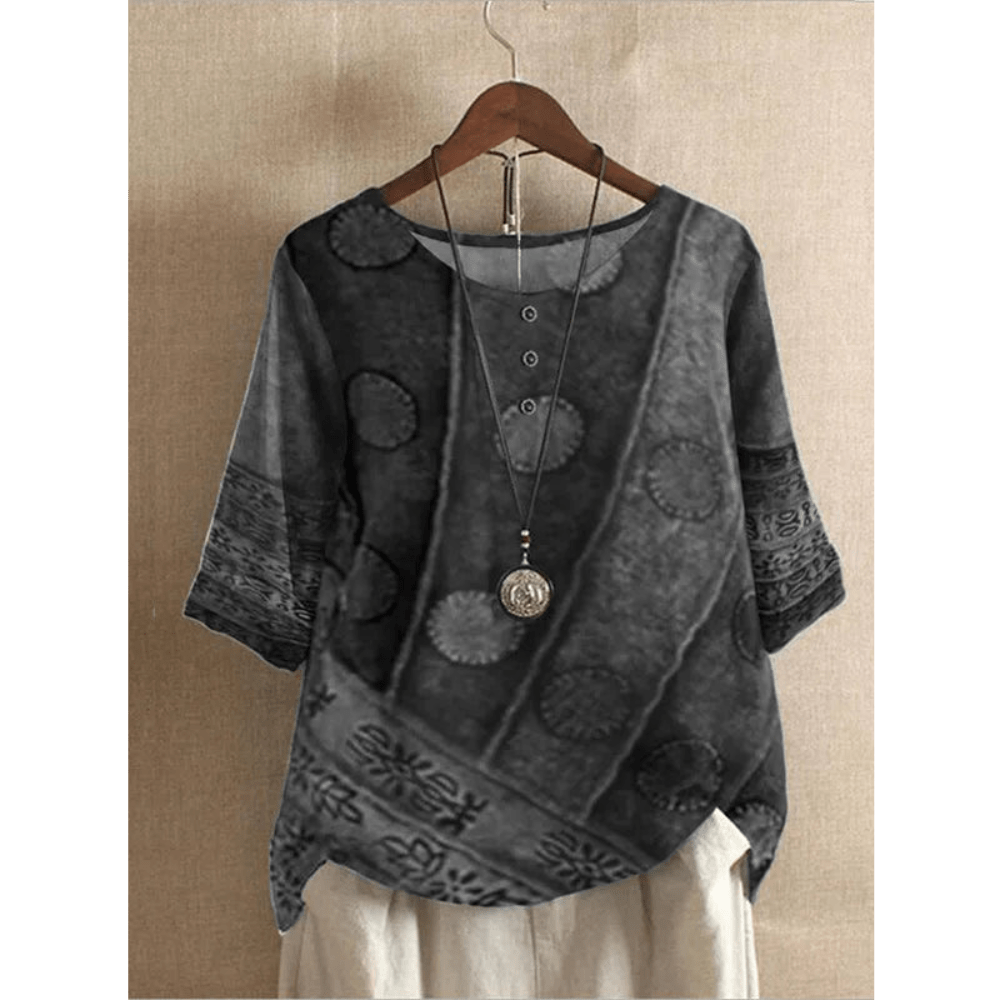 Valarie | Blouse Bohème à Imprimé Mosaïque