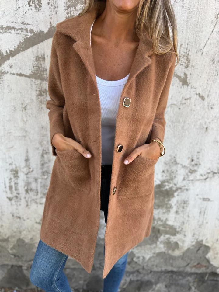 Marcelle | Manteau en Grosse Maille à Revers