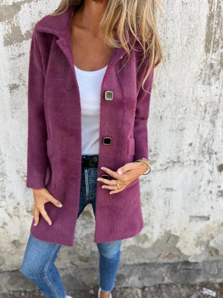 Marcelle | Manteau en Grosse Maille à Revers