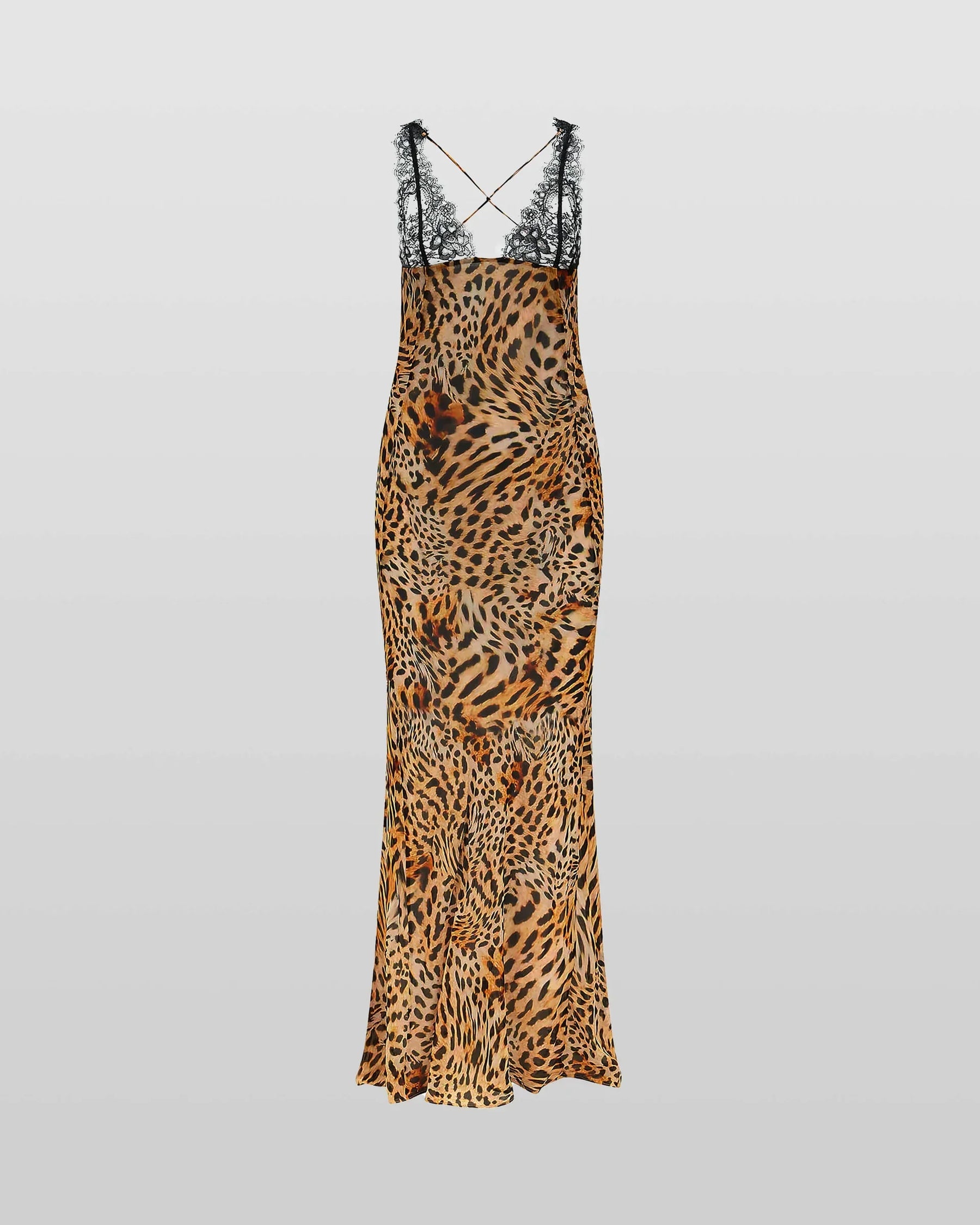Noémie | Robe Maxi Léopard avec Dentelle