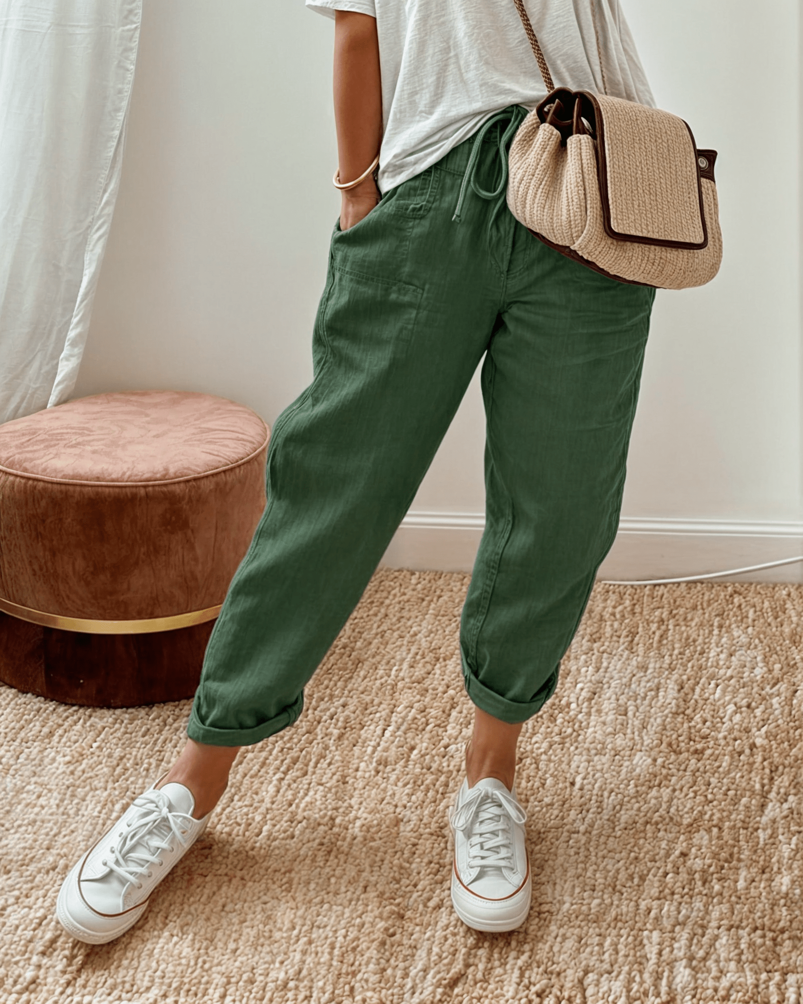 Rosine | Pantalon Ample à Taille Élastiquée