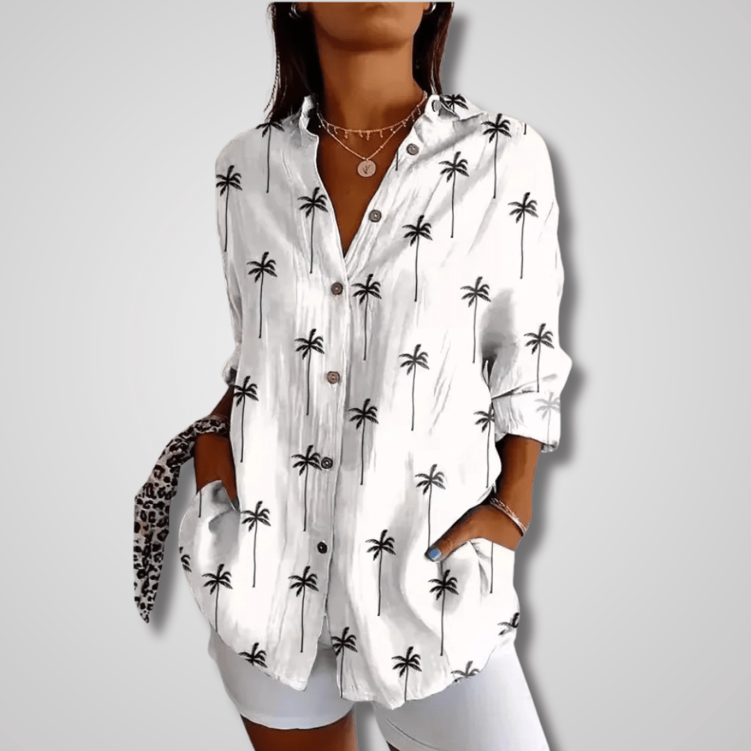 Melle | Chemise à Imprimé Patchwork Fleuri