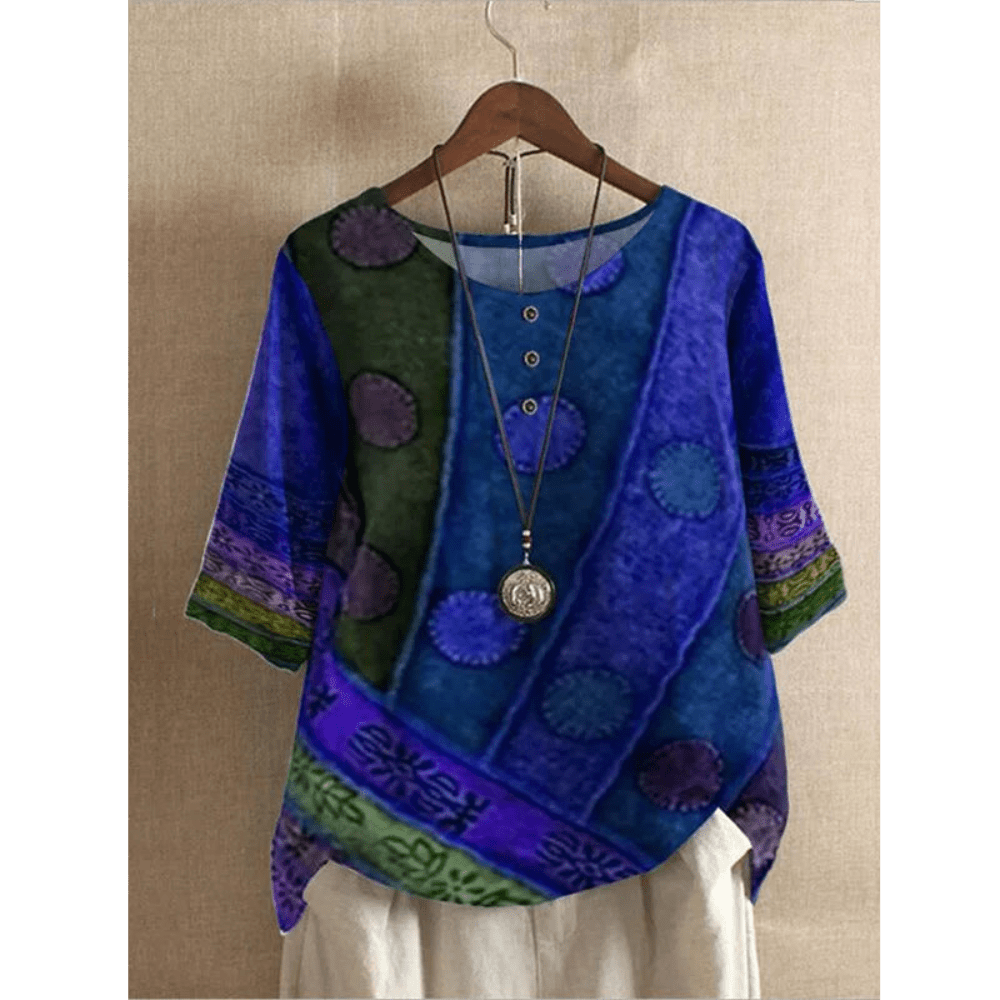 Valarie | Blouse Bohème à Imprimé Mosaïque