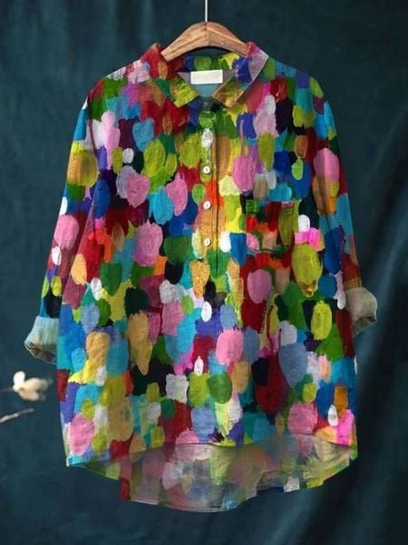 Lila | Chemise Fleurie à Base Plongeante