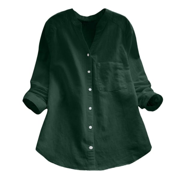 Vera | Chemise en Lin à Col Officier et Poche