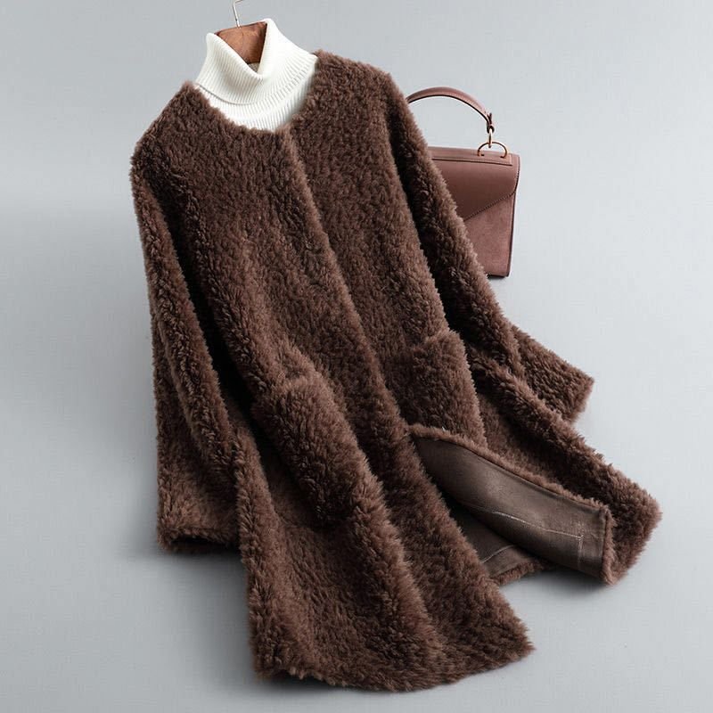 Nathalie | Manteau Teddy Doux avec Poches