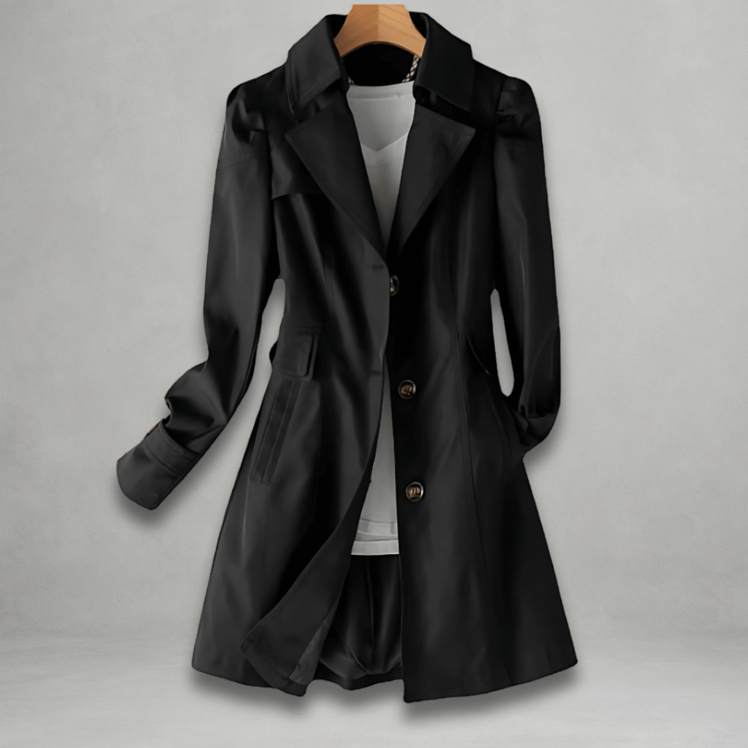Delphine | Trench-Coat Classique en Coton Mélangé