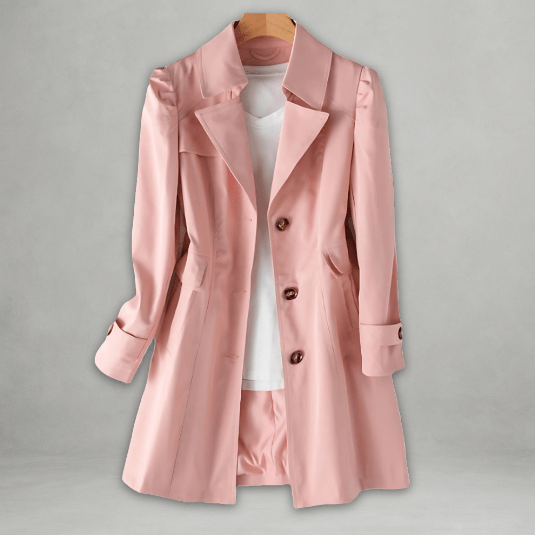 Delphine | Trench-Coat Classique en Coton Mélangé