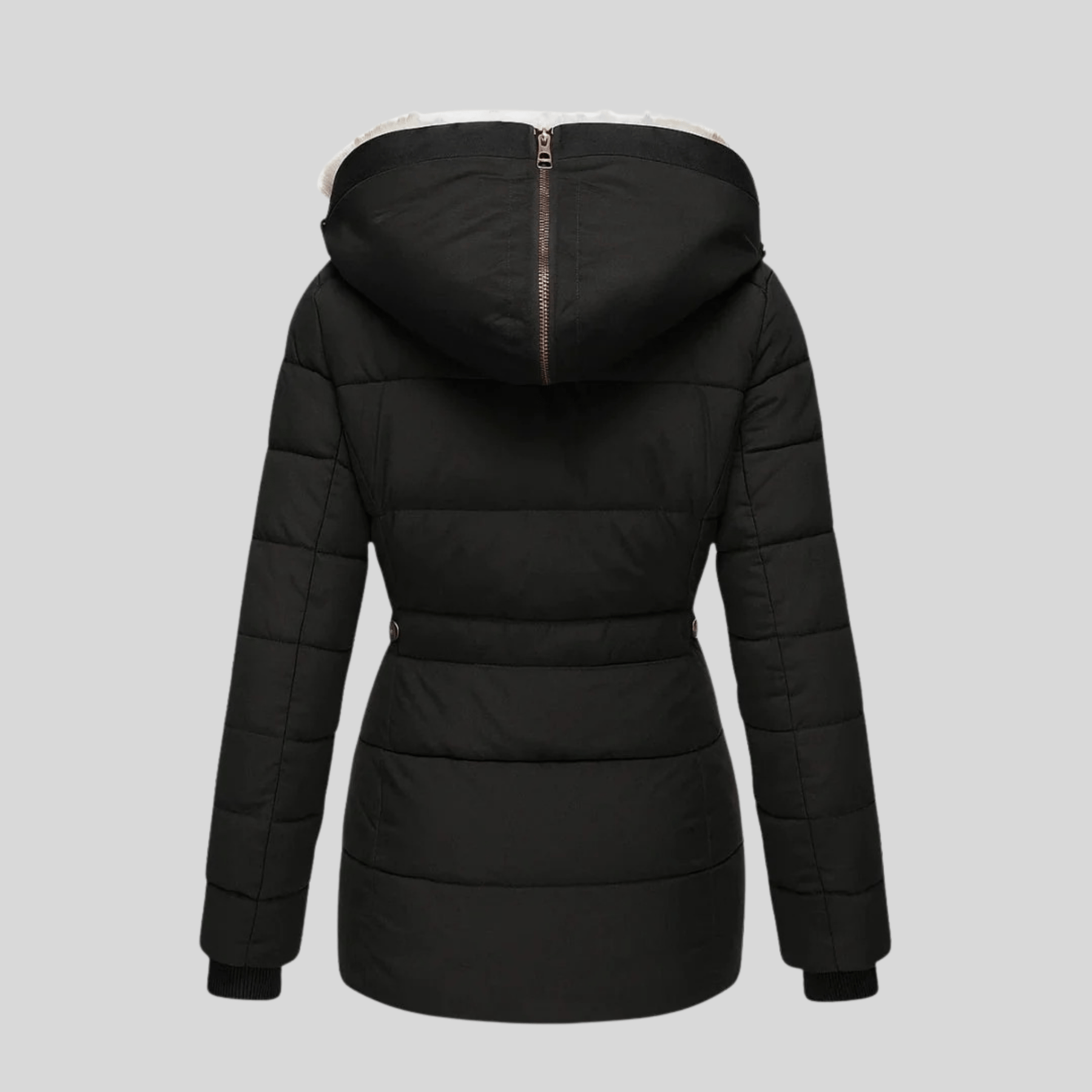 Rosalie | Manteau Chaud à Capuche Bordée de Fourrure