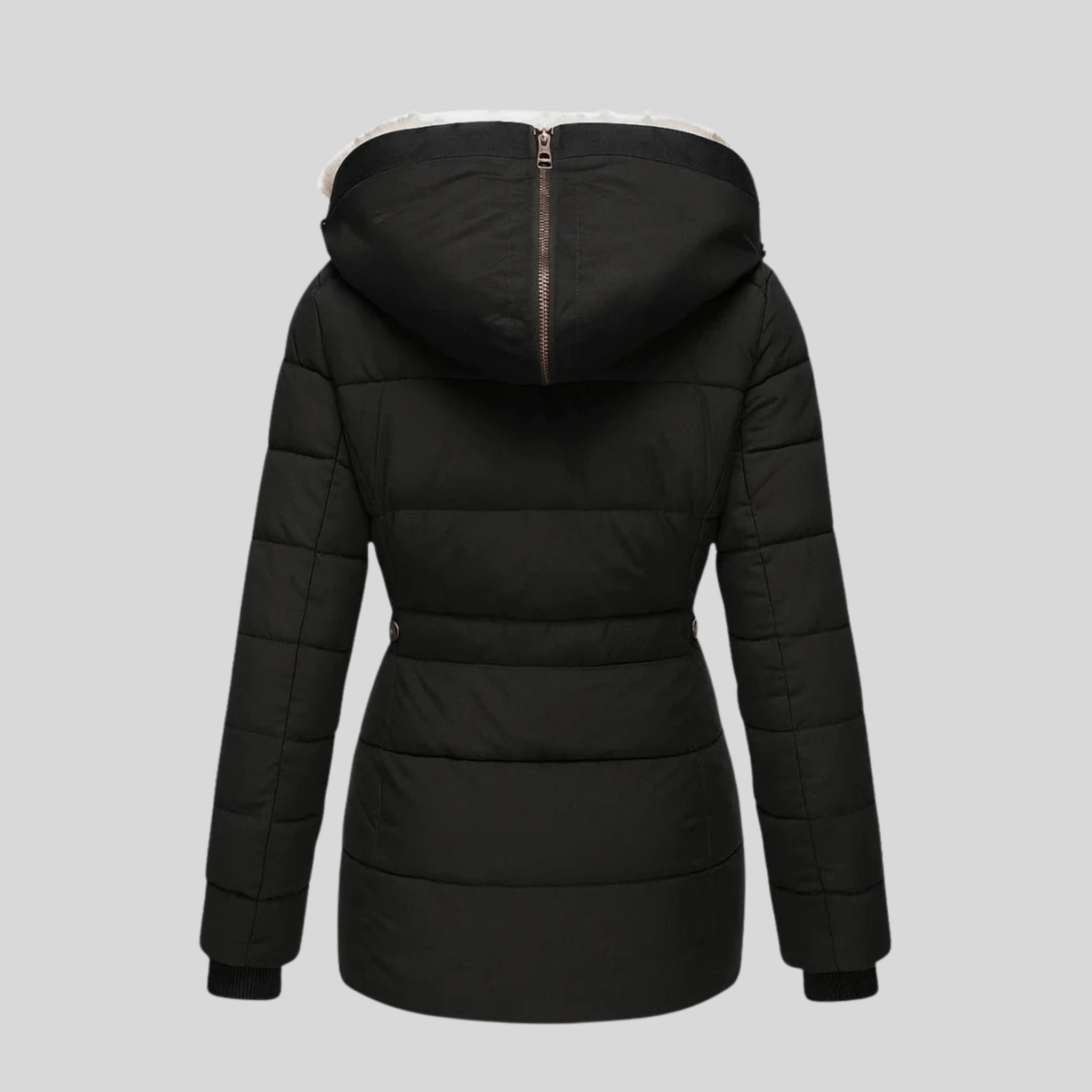 Rosalie | Manteau Chaud à Capuche Bordée de Fourrure