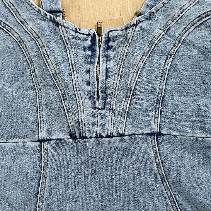 Dahlia | Robe Midi Denim Stretch