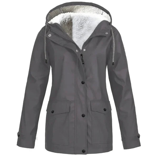 Jeanne | Veste Imperméable à Capuche Ajustable