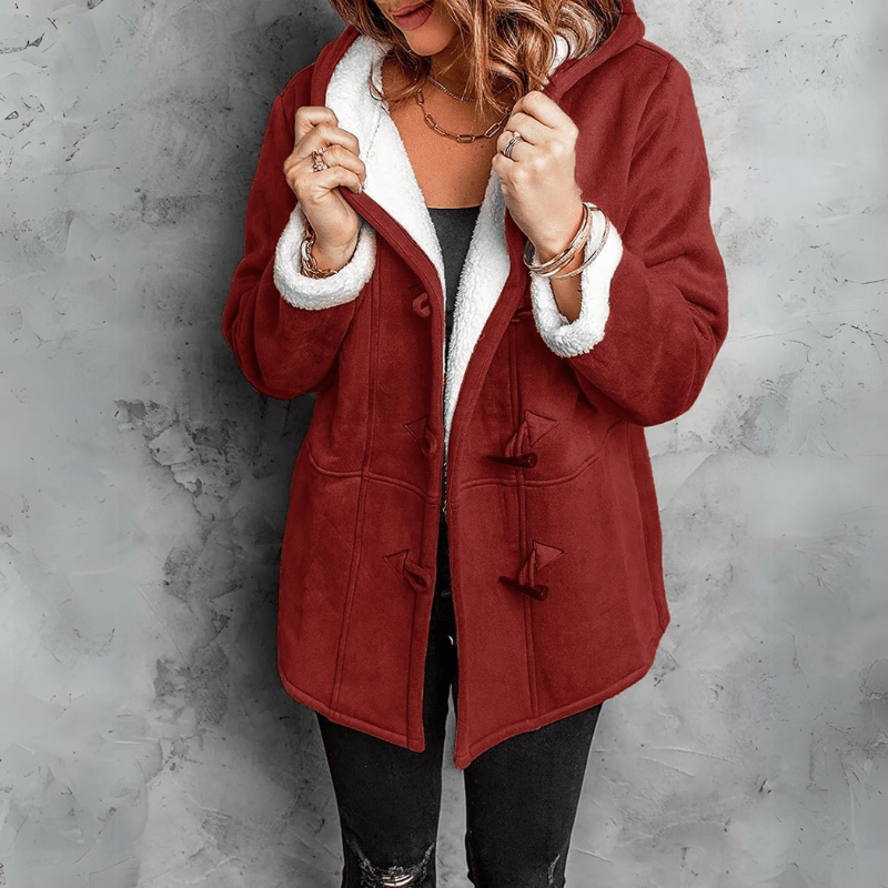 Denise | Manteau Élégant à Col Capuche