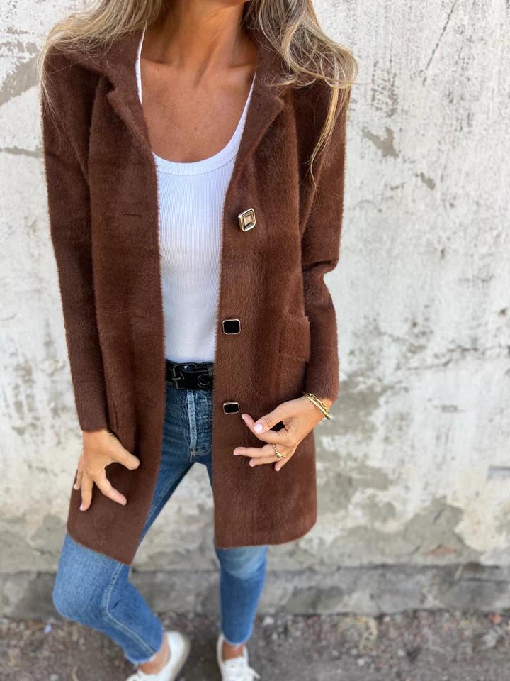 Marcelle | Manteau en Grosse Maille à Revers