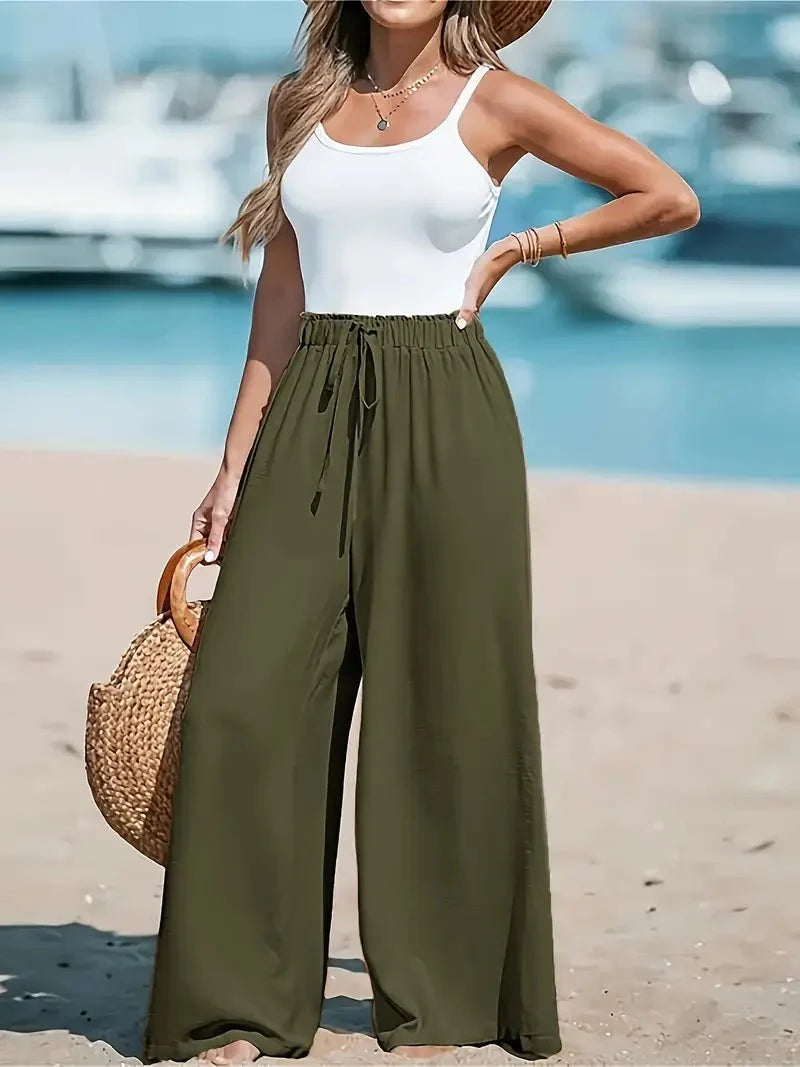 Lucile | Pantalon Large à Taille Haute