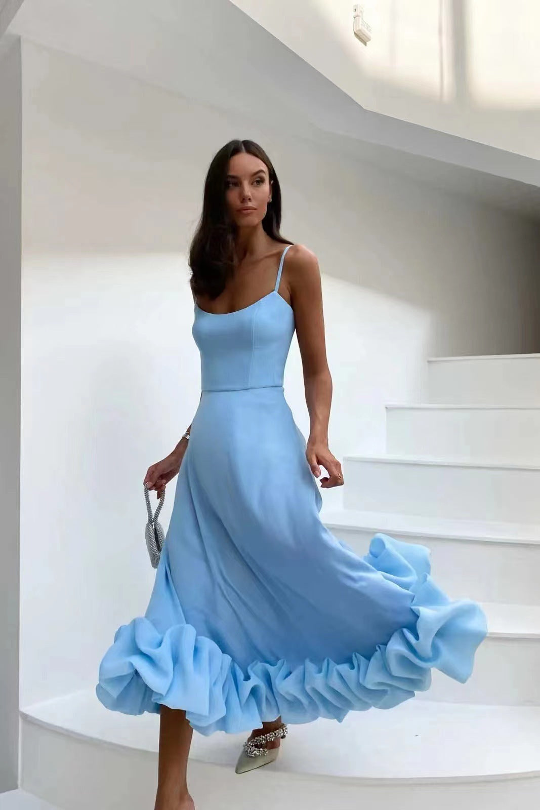 Daphne | Robe Midi à Volants