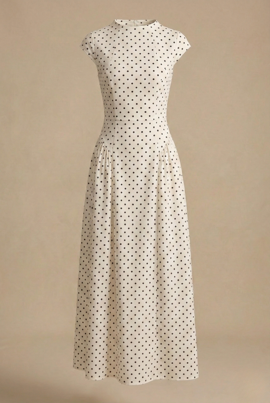 Héloïse | Robe Maxi à Pois avec Taille Cintrée